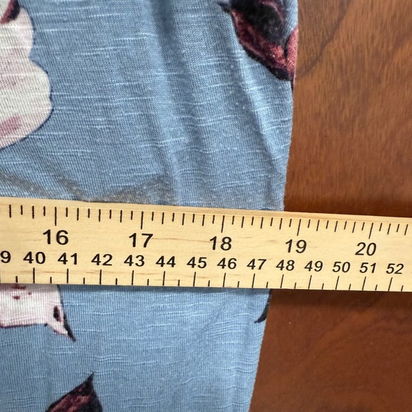 Maurices Floral Tank Top Blue Pink Crochet Back‎ Sleeveless Size 1 - Picture 6 of 6